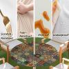 Fasbuy Round Outdoor Tablecloth with Umbrella Hole and Zipper, Retro, L: 114–137 cm view 3
