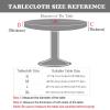 Fasbuy Round Outdoor Tablecloth with Umbrella Hole and Zipper, Retro, L: 114–137 cm view 4