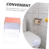 STOBOK 3-Piece Self-Adhesive Toilet Seat Lift Handles, Blue, Red and White view 2