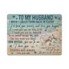 Rustic Retro Metal Sign "To My Husband, Sand Turtle, Sand Beach, Life Gave Me the Love of You," 30.5 x 40.6 cm view 1