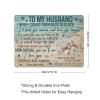 Rustic Retro Metal Sign "To My Husband, Sand Turtle, Sand Beach, Life Gave Me the Love of You," 30.5 x 40.6 cm view 2