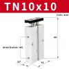 HCVYQMMJ TN10 Series 10 mm Bore Double-Acting Compact Pneumatic Cylinder, 10 mm Stroke view 2