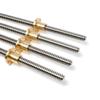 1000 mm T8/T12 Lead Screw for 3D Printers, 304 Stainless Steel, 2–20 mm Lead, with Copper Nut view 1