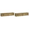 NQJIBUE Item-Garden Planters, Impregnated Pine Wood, 2-Piece Set view 2