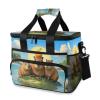 Funny Capybara Crocodile Orange Insulated Lunch Bag, Leakproof, Freezer-Safe, Reusable Cooler Bag view 1