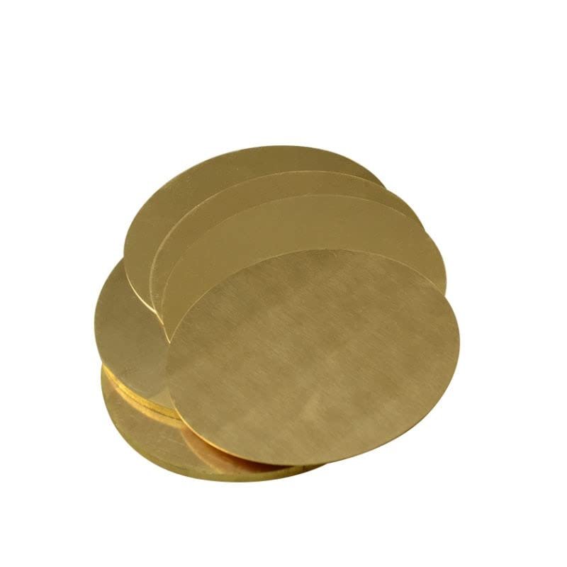 H62 Brass Disc, 50–100 mm Diameter, 0.5–3 mm Thick (50 × 0.8 mm, 1 Pc)