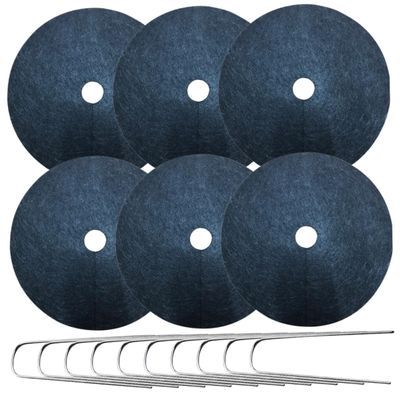 Abaodam Garden Fabric, 1 Set with Fabric and Iron, Black, 52 cm