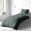 Visaggio 4-Piece Reversible Bedding Set, Green Stripes, Cotton Blend view 4