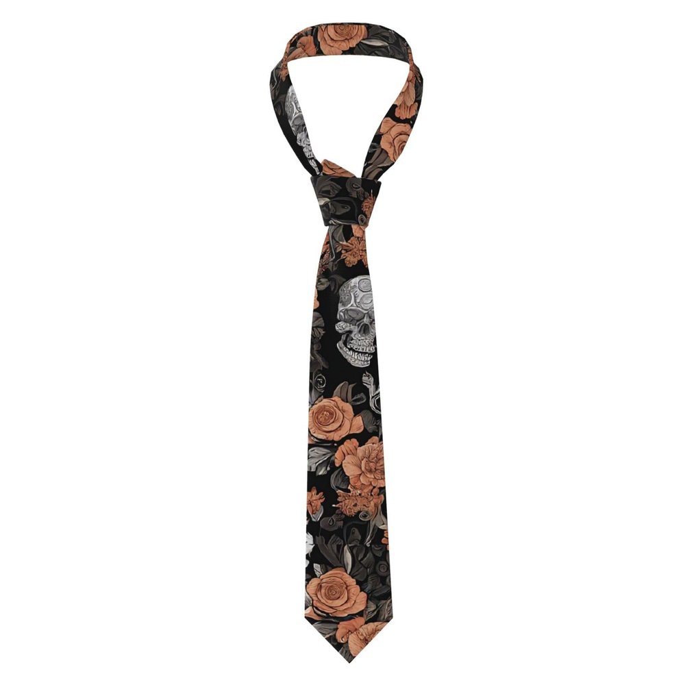 LHFIOHIRG Men's Tie with Colorful Sugar Skulls