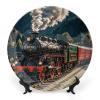 Bone China Dinner Plate, Steam Locomotive Design, 8 in view 1