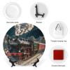 Bone China Dinner Plate, Steam Locomotive Design, 8 in view 3