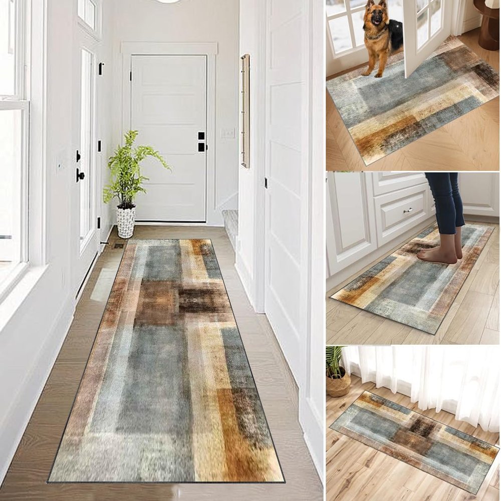 Washable Non-Slip Hallway Runner Rug, 110 x 250 cm