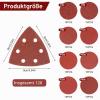 120-Piece Triangle Sander Sandpaper, 90 x 90 x 90 mm, 6-Hole Hook-and-Loop, 40–400 Grit view 2