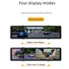 Fuhjythy 12-Inch Rearview Mirror Dash Cam with Streaming Media, 1080p Front, Rear, Left and Right Blind-Spot Assist Cameras view 2