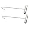 Manhole Cover Hooks, 2-Piece Set, Galvanized Iron T-Hooks view 1