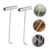 Manhole Cover Hooks, 2-Piece Set, Galvanized Iron T-Hooks view 3