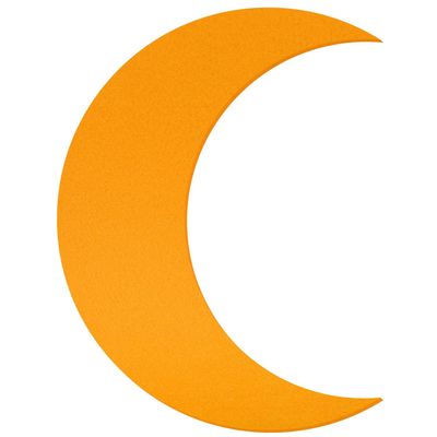 Btic GmbH Yellow Felt Moon, 3–60 cm, for Crafts and Decorating