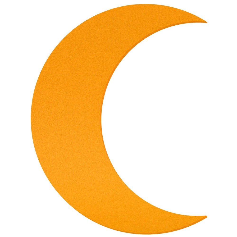Btic GmbH Yellow Felt Moon, 3–60 cm, for Crafts and Decorating