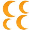 Btic GmbH Yellow Felt Moon, 3–60 cm, for Crafts and Decorating view 2