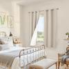 YoungsTex Oatmeal Linen Blackout Curtains, 100% Blackout, Thermal Insulated, 2 Panels, 106 x 160 cm view 4