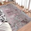 RGLXING Runner Rug, Non-Slip Hallway and Kitchen Mat, 40 x 500 cm, Washable, Red and Gray view 2