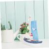 HOODANCOS Mediterranean Sailboat Model Decoration view 2