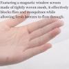Magnetic Insect Screen for Windows, 118 x 190 cm, No Drilling, Full Magnetic Strip, White view 2