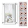 Magnetic Insect Screen for Windows, 118 x 190 cm, No Drilling, Full Magnetic Strip, White view 4