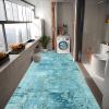 RGLXING Blue Washable Non-Slip Runner Rug, 60 x 500 cm view 3