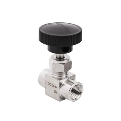 PQYSMVVG 1/2" Equal Female-Thread 304 Stainless Steel Flow-Control Shut-Off Needle Valve