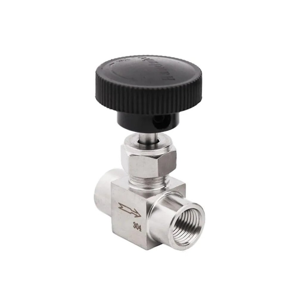 PQYSMVVG 1/2" Equal Female-Thread 304 Stainless Steel Flow-Control Shut-Off Needle Valve