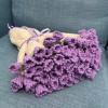 Handmade Crochet Flower Bouquet Blanket, Purple Lily of the Valley, 43 in view 1
