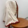 Handmade Crochet Flower Bouquet Blanket, Purple Lily of the Valley, 43 in view 3