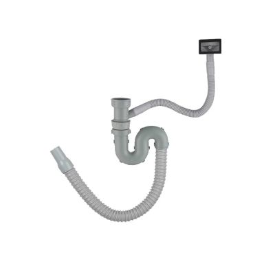Kitchen Sink U-Shaped Drain Pipe, Single Slot, Double Slot, Drainboard, Filter, Deodorizing Drain Hose, Bathroom Parts (B)
