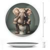 Seated Elephant Porcelain Plate, 17.8 cm, with Display Stand view 2