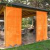 SpaceDresser Sheer Outdoor Curtains, Waterproof, 4 Panels, Rod Pocket, Voile, 52 x 96 in, Orange view 1