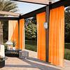 SpaceDresser Sheer Outdoor Curtains, Waterproof, 4 Panels, Rod Pocket, Voile, 52 x 96 in, Orange view 2