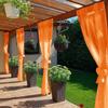 SpaceDresser Sheer Outdoor Curtains, Waterproof, 4 Panels, Rod Pocket, Voile, 52 x 96 in, Orange view 3
