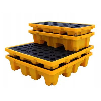 IBOWZ Spill-Containment Platform for Barrels, Leak-Proof Plastic Pallet and Forklift Spill Tray