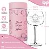 VOMEP 50th Birthday Wine Glass for Women, Engraved 1976, with Gift Box, 475 ml view 3