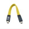 SYSTEM-S USB 3.2 Gen 2 Cable, 20 cm, USB-C Male to Male, Flat, Yellow, 20 Gbps, 100 W view 1
