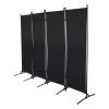200 x 170 cm Folding Room Divider, Gray view 1