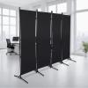 200 x 170 cm Folding Room Divider, Gray view 3