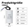 GTIWUNG 2-Pack 12 µF 450 VAC CBB60 Motor Start Capacitors with Screws and Wires view 2