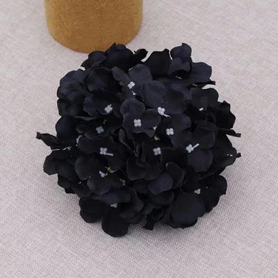 Artificial Flower Heads, Mini Hydrangea Heads, 54 Heads, Red with Stems (Black, with Stems)