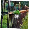 TOYANDONA 2-Piece Black Iron Hanging Flower Pot Holders for Flower Pots and Baskets, Home and Living Room view 2