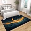 BOHUO 3D Flower Rug, Minimalist Landscape Design, Yellow, 90 x 120 cm view 3