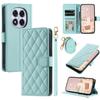 Flip Wallet Case with Strap for Xiaomi Redmi Note 14 Pro 4G, PU Leather, Light Green view 1