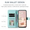 Flip Wallet Case with Strap for Xiaomi Redmi Note 14 Pro 4G, PU Leather, Light Green view 2