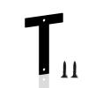 6/7/8-Inch House Numbers, Modern Black Iron Door Sign with Screws view 1